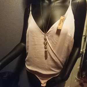 NWT HippieLaundry Bodysuit Size L dressy/festi